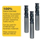 5 Pcs 3 8  4 Flute Carbide End Mill - Regular Length - Tialn Coated