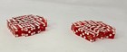 Argosy Casino Red Dice 34 Total 17 Drilled 17 Undrilled Vintage Las Vegas Casino
