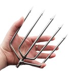 Fishing Harpoon  Stainless Steel Fishing Barbed Spear Aluminum Alloy Rod Gig    