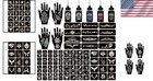Henna Tattoo Kit For Diy Art - 5 Ink Cones   96 Stencils For Creative Parties