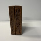 Vintage Wooden Hand Carved Wood Jewelry Trinket Keepsake Box Floral
