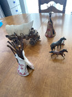 Schleich Compatible Covered Wagon  2 Teepee s  2 Horses  1 Indian   Free Ship