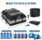 Rooftop Cargo Carrier  21 Cubic Feet Waterproof Car Roof Cargo Bag  Straps  Lock