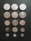 15 Canada Silver Dollar Collection And 50c  25c 10c