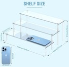 3 Tier Acrylic Display Risers  Perfume Organizer Stand  Clear About 12 Inch Wide