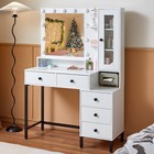 Vanity Set With 11 Led Lights Makeup Desk Mirror Dressing Dresser Table Us Ship