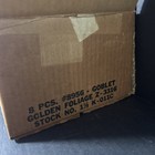Set Of 8 Vintage Mcm Libbey Golden Foliage Pattern Wine water Goblets In Box