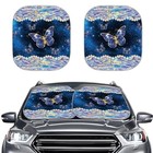 Butterfly Windshield Sun Shade For Women  Butterfly Car Butterfly Blue