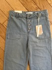 Jessica Simpson Girls Wide Leg Jeans  Olivia Denim Sz 10 Light Wash Button Fly