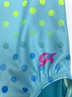 Gk Elite Cl Child Large Teal Polka Dotted Leotard Gymnastics