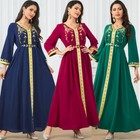 Women Abaya Kaftan Dresses Dubai Muslim Embroidery Elegant Long Dress Party Gown