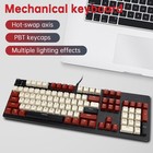 104key Wired Mechanical Linear Switch Gaming Keyboard W  Blue Switch Rgb Light      