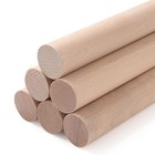 1  X 24  Wooden Dowel Rods - 5 Pack Heavy Duty Birch Craft Sticks For Furniture