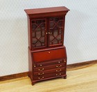 Dollhouse Secretary Writing Desk W  Upper Cabinet 2 Pieces 1 12 Scale Furniture