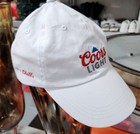 Coors Light Hat Cap White Strap Back Embroidered 80 s Look   made To Chill 