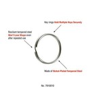 3 Inch Nickel-plated Tempered Steel Split Rings 10 Per Package 7910010