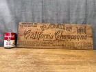 Rare Large Antique Wood Wine Panel Roma Wine Co California Champagne 12-26oz Btl