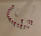 Swarovski Elements Crystal Necklace Bracelet   Earring Set Great Gift Idea 