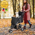Foldable Pet Stroller For Cats And Dogs 3 Wheels Carrier Strolling Cart With Wea