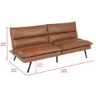 Memory Foam Pillow Top Convertible Futon Sofa Bed Space Saving Indoor Furniture