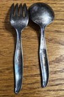 1958 Wm Rogers International Silver Silver-plate  sweep  Baby Fork And Spoon 