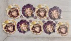 Antique Victorian Scrap Lot Of Pansy Flower Fairies Girls