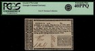 Ga-64  Pcgs Xf40 Ppq  1776 1s6d Georgia Colonial Currency  Signed By William Few