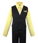 Formal Boys Pinstripe Vest Suit Set With Dress Shirt  Tie  Vest And Pants 2t-14