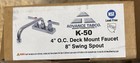 Advance Tabco Model K-50 4  O c  Deck Mounted Faucet   8  Swing Spout