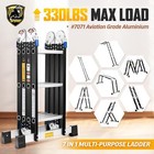 Ladder bryner 7 In 1 Multi-purpose Ladder Aluminium Extension Ladder 12ft 330lbs