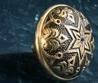 Restored Antique Victorian Ornate Brass  star  Door Knob By Phoenix Lock Works