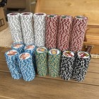 500 Piece  welcome Las Vegas  Casino Quality Poker Chip Set Wood Case Cards