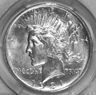 1921 Peace Silver Dollar - Pcgs Ms61 -  1213