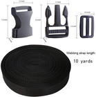 Buckles Strap Set   10 Yards 1 Inch Nylon Webbing Strap With 20 Set Side