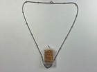 Vintage Three-step Sitting Buddha Amulet In Clear Acrylic Case With 24  Necklace