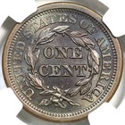 1855 N-4 R-1 Ngc Ms 64 Bn Upright 55 Braided Hair Large Cent Coin 1c