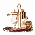 Vintage Belgian Balance Syphon Coffee Maker Copper Manual Vacuum Brewer