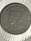 1842 Large Cent Small Date Braided Hair Coin Nice Original Antique Coin Bronze