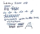 Lamy 2000 Black Fountain Pen With Unusual 14k Gold Ob Nib
