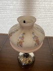 Rare Antique Coleman Quick-lite Table Lamp W floral Painted Shade 19 5 h