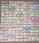 Large Lot Of 150 Original Jukebox 45 Record Title Strips  p123