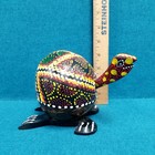 Handcrafted   Painted Full Coconut Shell   Wood Bobblehead Sea Turtle 