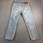 Vintage Levis 501 Jeans Mens Light Wash Blue Denim Button Fly Usa 80s Fits 29x27