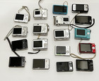 Lot Of 18 Digital Cameras Nikon Sony Canon Kodak   More For Parts Only