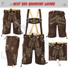 Men Oktoberfest Lederhosen- Authentic Bavarian Lederhosen-suede Leather Trousers