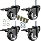  2  Stem Casters  Heavy Duty Swivel Stem Casters Pu Foam Quite Mute No 2 Inch