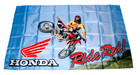 Honda Ride Red Cr Crf Motocross Racing Dirt Bike Flag 3 x5  Shop Garage Man Cave