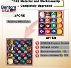 Premium Billiard Balls Pool Table Accessories 2-1 4  Regulation Size 16 Pool Bal