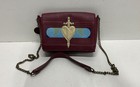 Loungefly Disney Snow White Evil Queen Heart Dagger Burgundy Crossbody Bag