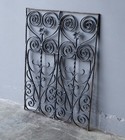 41  Tall Large French Vintage Wrought Iron Gate window Grille Panel Salvage